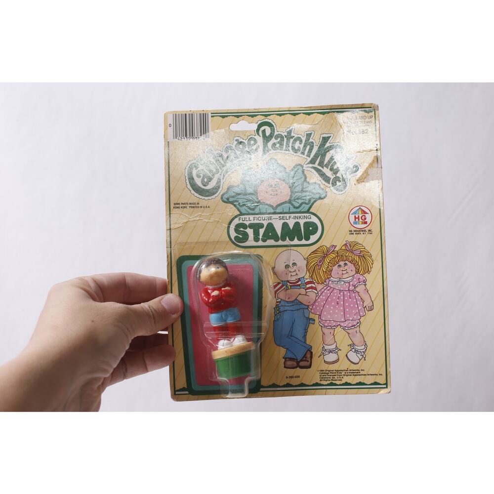1984 Cabbage Patch Kids Boy w Brown Hair Stamper Self-inking ~ 260514-WH 1370